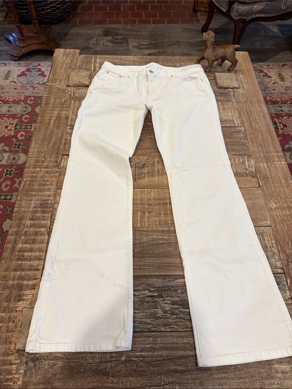 Michael Kors White Bootcut Jeans Women’s Size 12 Stretch Denim